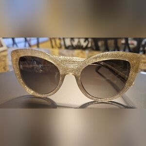 KATE SPADE Elegant Gold Glitter Sunglasses LABRENDA